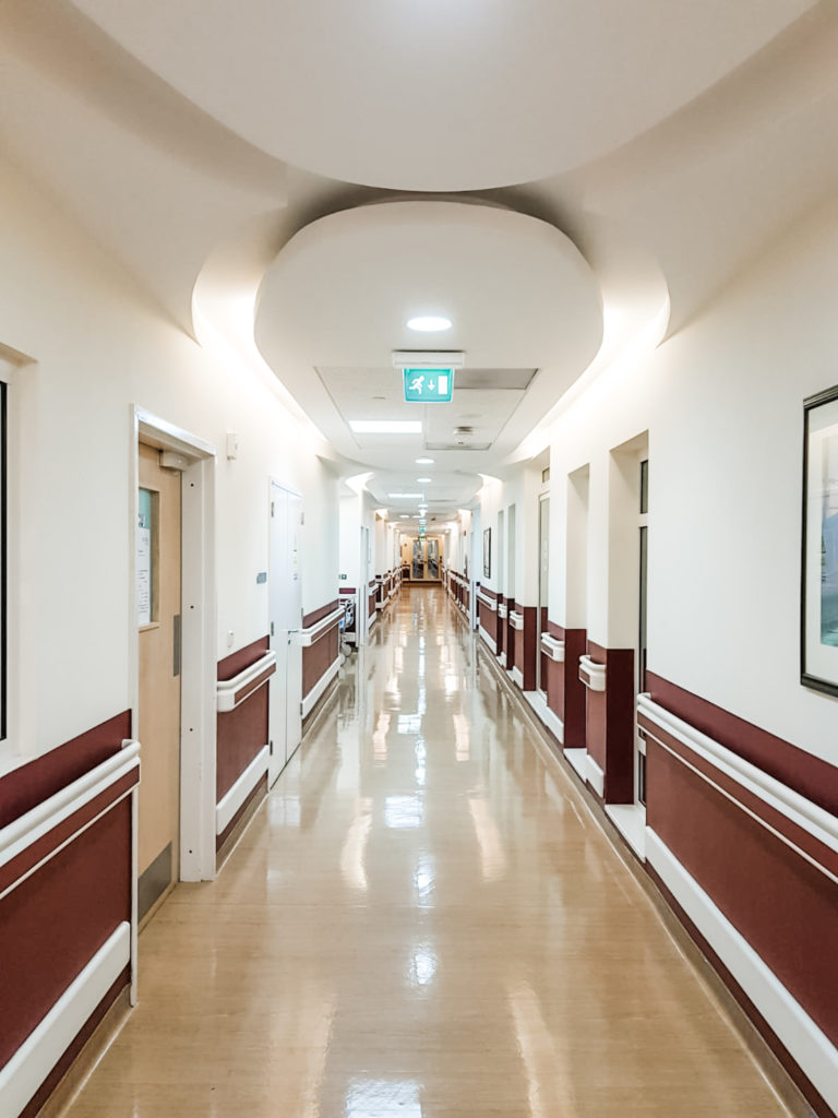 corridor in the Cuban Hospital in Qatar